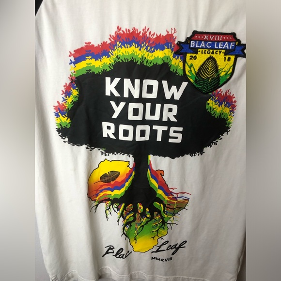 Blac Leaf Know Your Roots Tee Shirt Men Size Small - Picture 3 of 11